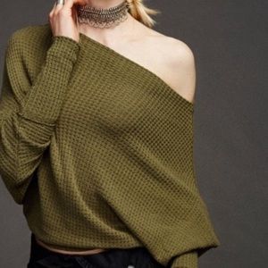 Off the shoulder free people sweater